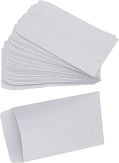 Small Envelopes, 100 Pcs Mini White Seed Envelopes Small Money Envelope for Packing or Storing Little Items, Money, Coins, Notes, Beads or Seeds
