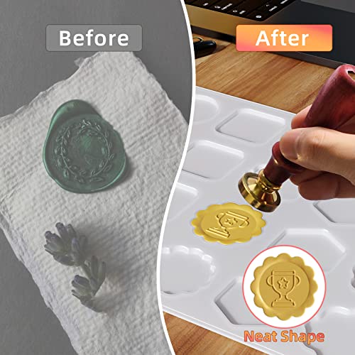 Wax Seal Mat Silicone Pad For Wax Seal Stamp 5 Different Shape Molds 20-Cavitys Wax Seal Molds Sealing Wax Stamp Kit Diy Craft Adhesive Waxing #TOP2