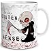 TRIOSK Tasse So viele Idioten und nur eine Sense mit Sensenmann Spruch lustig Fun Horror Geschenk für Arbeit Büro Kollegen Männer Frauen Grau
