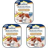 Larsen MSC Makrelenfilets In Piri-Mango-Sauce, 110 g (Packung mit 3)