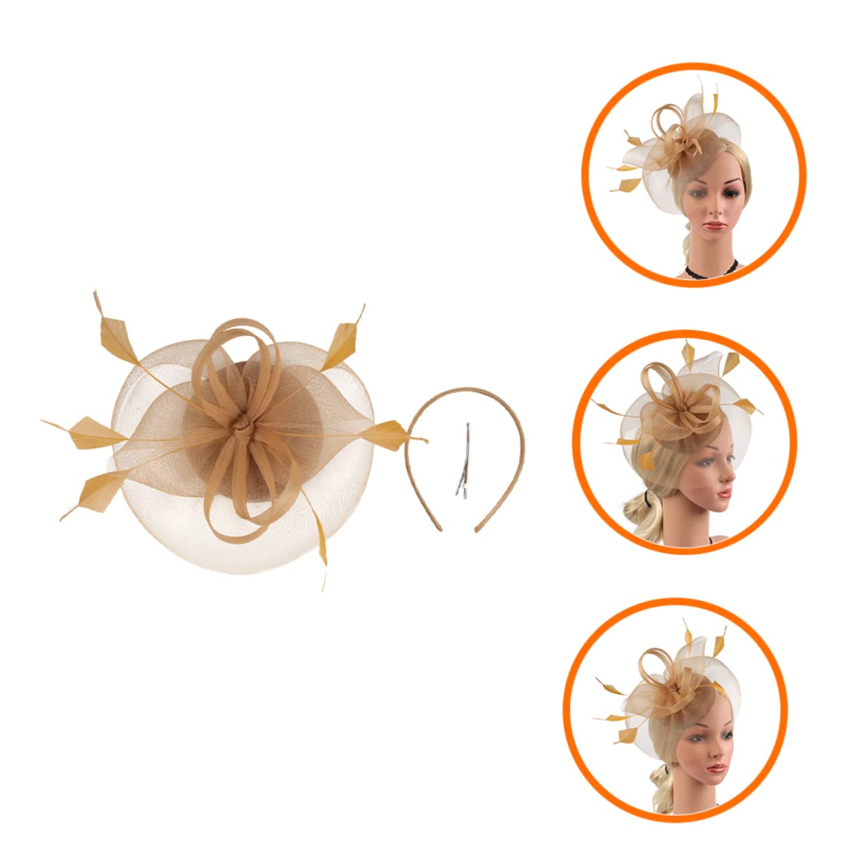ABOOFAN 4pezzi Fascinator Hat Decorativo Cerimonie per Matrimoni e Tea Party Headband per