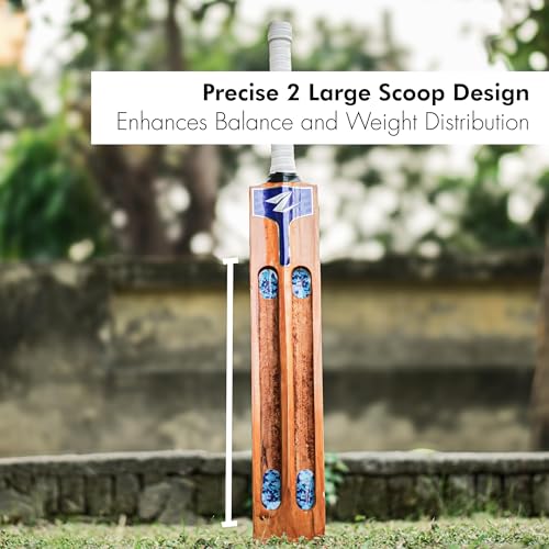 Image of ZAP Glaze Scoop Tennis Bat for Cricket (Size - 33.5 inch) | Grade 1 Kashmir Willow | Hard Tennis Ball Cricket Bat | Extreme Lightweight with Waterproof Coating | Perfect for Power Hitting (33.5)