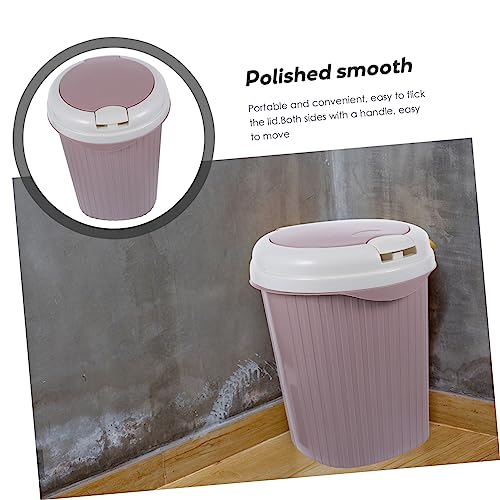 Caneca de basura compacta Hemobllo para cocina 5L rosa miniatura 2