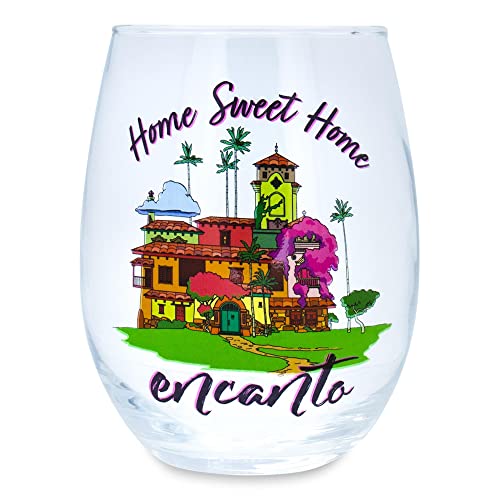 Disney Encanto Home Sweet Home Teardrop Stemless Wine Glass, Tumbler Cup For Cocktails | Holds 20 Ounces #TOP14