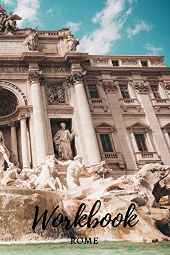 Piazza di trevi ancient Rome Italy architecture workbook: Lined journal Great birthday gift for Women kids activity Premium cover sketchbook notebook ... writing drawing doodling planning organizing