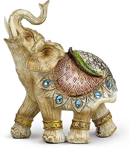 Image of AUGEN Polyresin Elephant Idol Statue Showpiece for Home Decor Decoration and Gifting (1 Piece,7145B2)-B