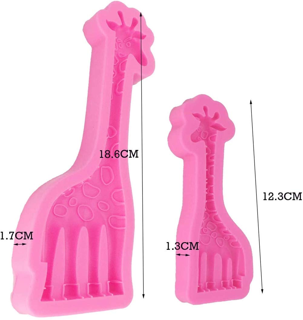 2 Stampi In Silicone Per Pasta Di Zucchero A Forma Di Giraffa - Per Torte E Decorazioni - 4