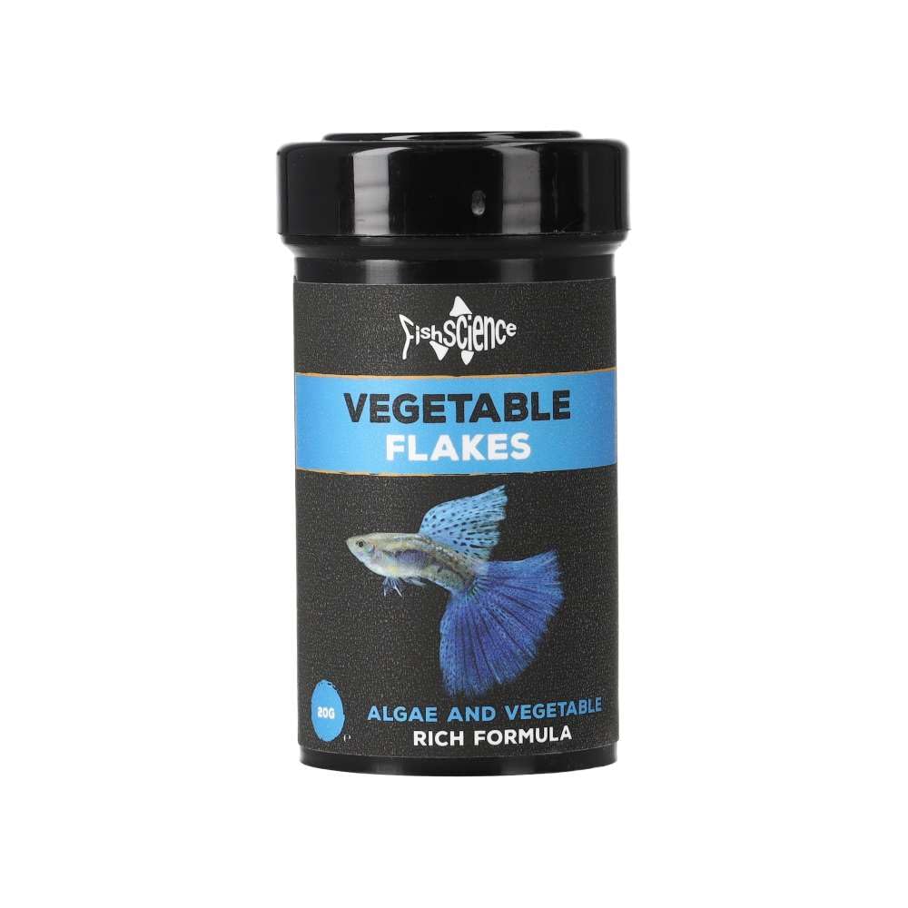 FishScience Vegetable Flake Fish Food 20g Complete Algae Eating Fish Food