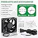 WDERAIR EC 80mm x 25mm Small 3 Inch Muffin Axial Cooling Fan 110V 120V 220V 240V Dual Ball for DIY Electronics Equipment PC Case Cabinet Incubator Terrarium Ventilation Exhaust Project