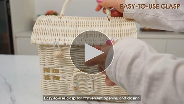 Amazon.com: KOLWOVEN Rattan Storage Basket with Lid - Mouse