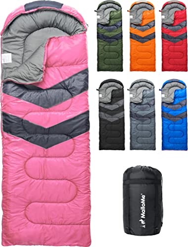 MalloMe – Saco de Dormir para Adulto, niño, Invierno, Verano, Primavera, otoño, plumón para 1 Persona, Impermeable, Bolsas de Dormir y Senderismo – Bolsa de Dormir Ultraligera, compacta para Dormir