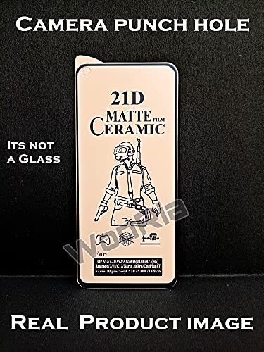 Image of WonRia Matt Screen Guard Protector For Realme 8S / Realme 7 / Realme 7I / Realme 6 / Realme 6I Matte Ceramic Fully Flexible Screen Protector Guard Smartphone With Edge To Edge Cover-(It's Not Glass)