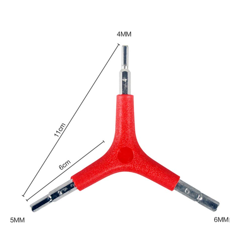Clé Hexagonale Triangle Y Pour Vélo - 3 Tailles (3/4/5 Mm) - Acier, Portable - Outil De Réparation Multi-usages
