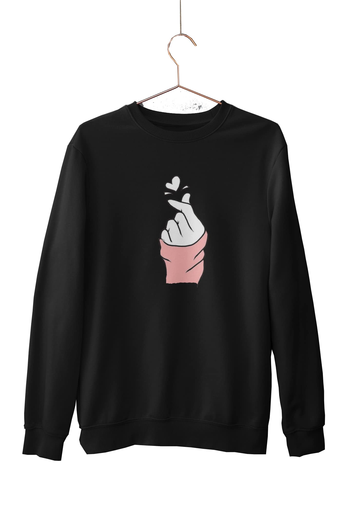 Korean Heart Sign Sweatshirt Pullover-picture-22