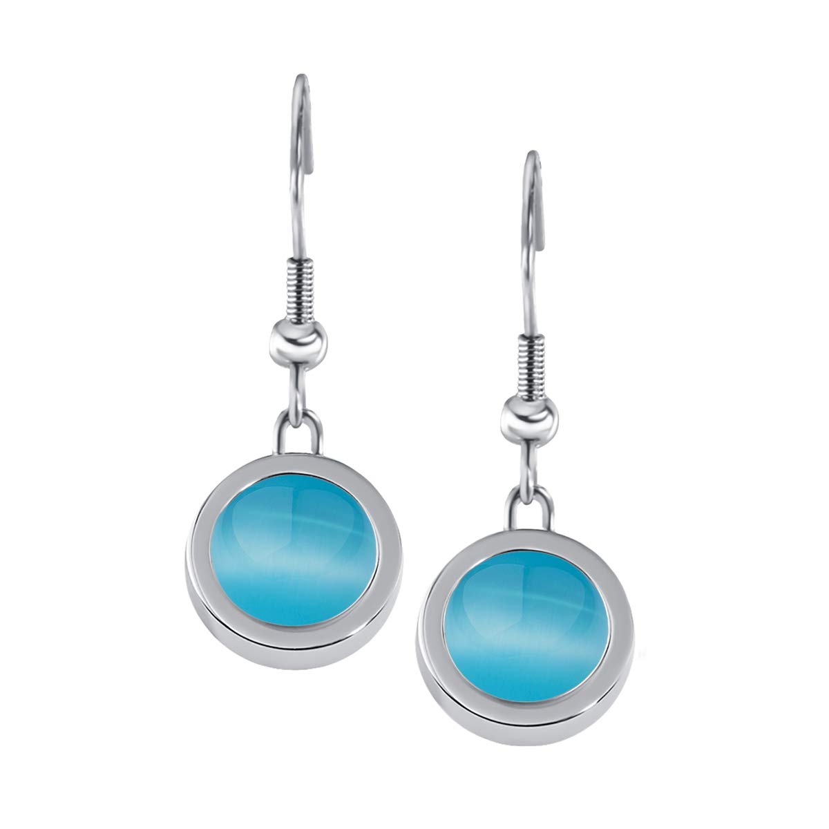 Set Portachiavi E Moneta Da 12 Mm Quiges | Acciaio Inox Nero A Goccia | Portamonete Con Amo | Idea Regalo Personalizzabile