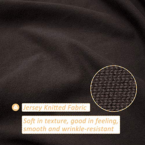Mrs Awesome Stretch Jersey Box Spring Cover Wrap Around, Bed Skirt Alternative, Ultra Soft & Wrinkle Resistant, King/Cal King, Chocolate Brown2
