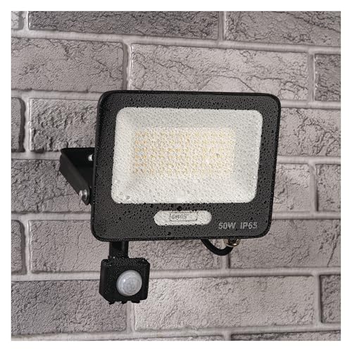 Foco LED 50W sensor movimiento exterior IP54 impermeable EMOS GLARO blanco neutro 8