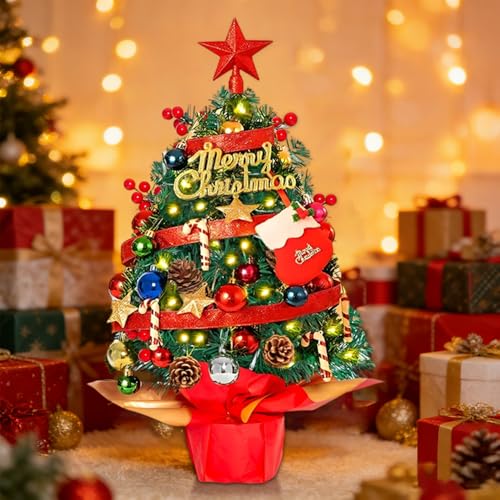KUWUNG Small Christmas Tree, 60cm Artificial Christmas Tree 