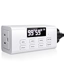 Indoor Countdown Timer Outlet, NEARPOW Auto Shut Off Timers with Large Screen,Customize Countdown,Repeat and Memory Function, Plug In Timers for Electrical Outlet for Charger Lights, 3-Prong 15A/1875W