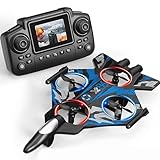 Skyriders RCジェット、360°フリップとLEDライト付き子供用RCスタント戦闘機ジェットおもちゃ、子供と初心者向けのフォームリモートコントロール飛行機、子供と大人向けの耐久性のある落下防止ジェットドローン（スクリーン付き） [並行輸入品]