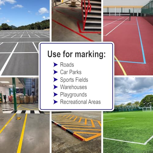 Image of Aerosol Solutions Line Marker Blue 26 Oz [Pack of 6] Grass and Road Spray Paint, All Purpose Striping Paint Spray | Perfect for Athletics, Sports Fields & Pavement