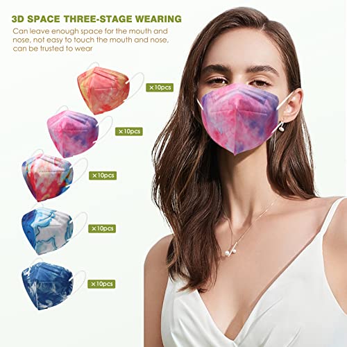 Wecolor KD-S02 Kn95 Face Masks 50 Pack 5-Ply Breathable Safety Respirator Multicolor Cup Dust Disposable Kn95 Mask thumb #5