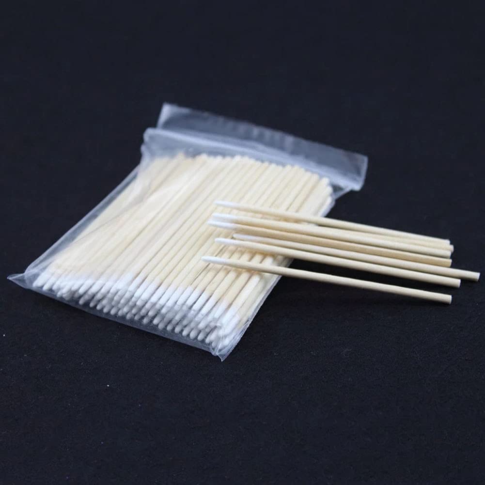 400pcs Microblading Cotton Swab with Wood Handle Small Pointed Tip Head for Eyebrow Tattoo Beauty Make-up Color Nail Seam Dedicated Dirty Picking Sticks - Image 3