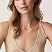 PAVOI Womens 14K Gold Plated Yellow Gold Triple Chain and 925 Sterling Silver Necklace