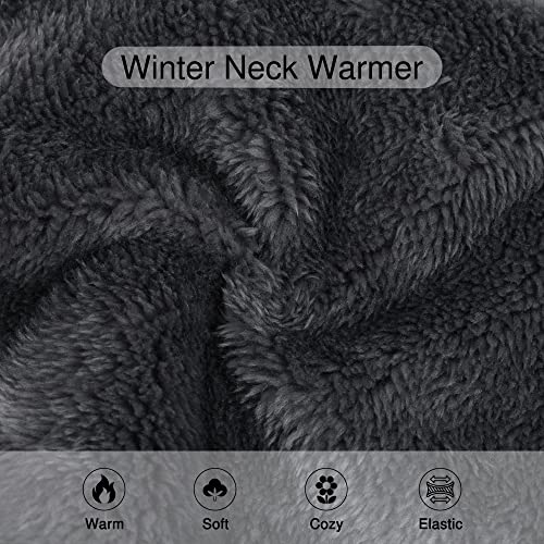 Neck Warmer Winter Knit Fleece Lined Neck Gaiter Heat Trapping Thermal Ski Tube Circle Loop Half Face Mask3