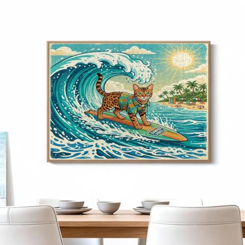 Rompecabezas de gato de Bengala y olas frescas: conecta con tu lado creativo 4