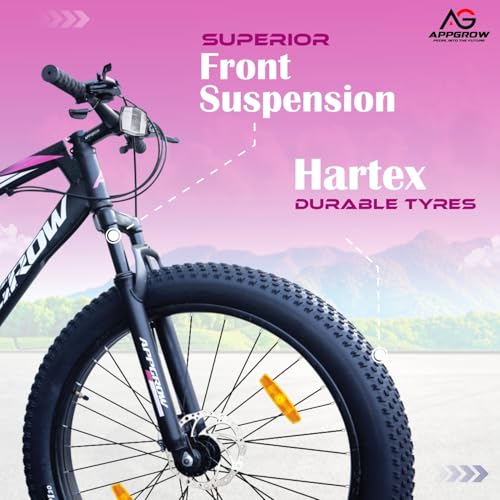 Image of Python Fat Bike 26T Multi Speed Bike | Front Suspension & Disc Brake | Lightweight Magnesium Wheel | Age Group: 10+ Years | (Frame: 18 Inches) (Black)