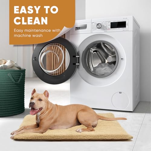 Selbstheizende Decke für Hunde & Katzen Grau 60x90cm - Weich & kuschelige Hundebett Matten - Waschbarer Bezug - Mit Rutschfester Unterseite - Hundekissen für mittlere & kleine Hunde oder Katzen