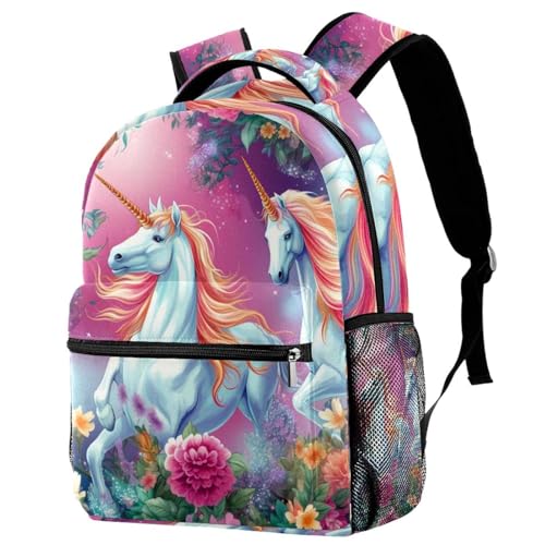 Sac à dos de voyage double licorne le cadeau multicolore parfait pour enfant
