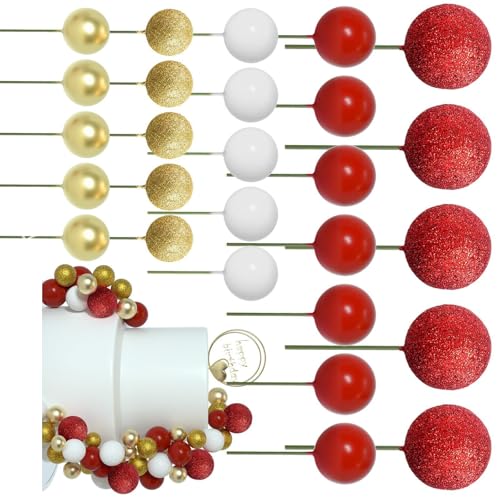 Juego de 50 piezas de decoración para tartas, adornos redondos para festivales, adornos adecuados para fiestas, festivales, decoración de tartas