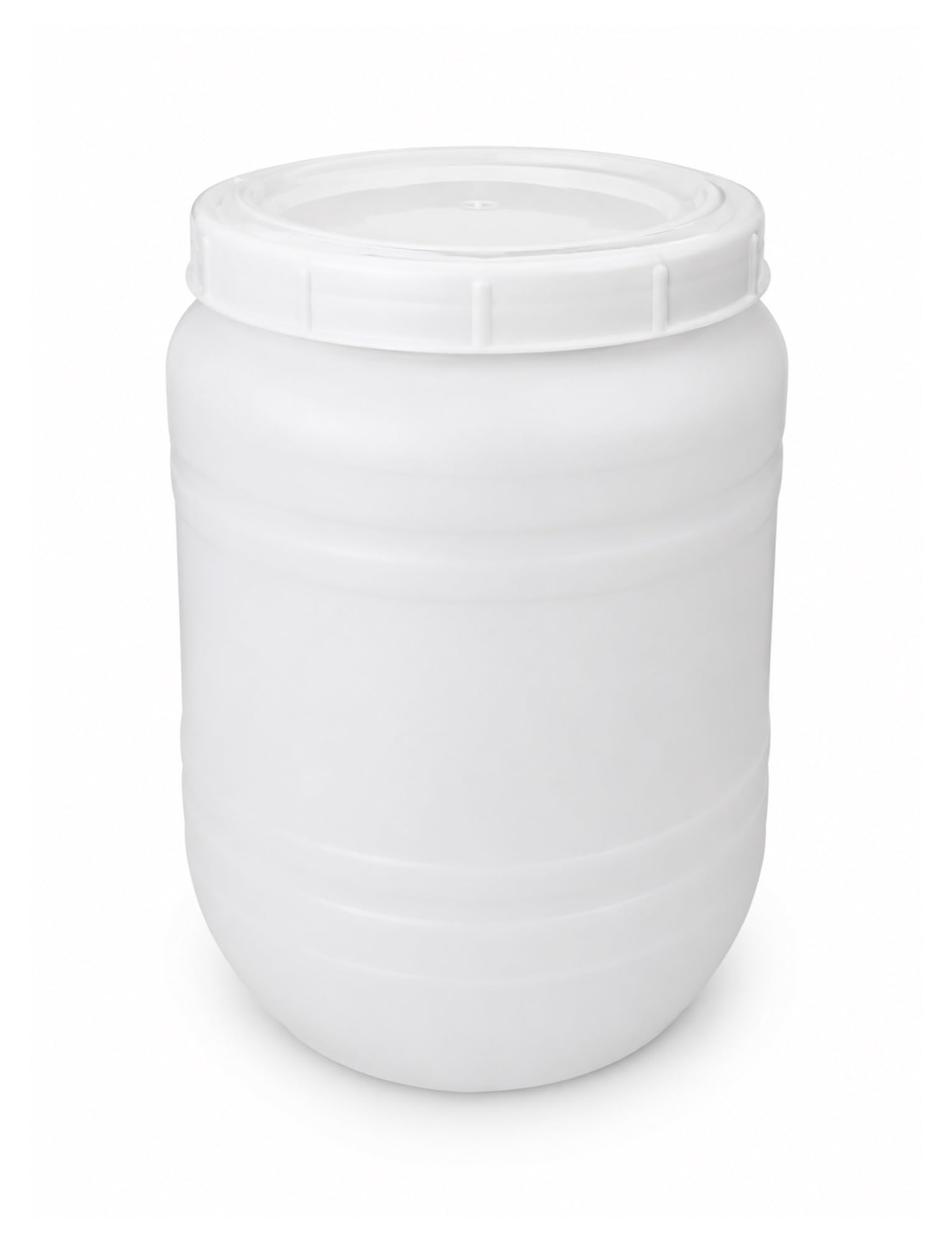 Versandfass, Flüssigkeitsbehälter mit breiter Schrauböffnung | HDPE-Wasserfass mit weiter Öffnung, runder Behälter mit Seitengriffen für Haus, Garten und Vorrat(100L/22x29cm)