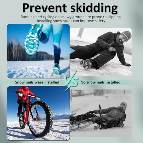 Image of 50 Pcs Tire Studs, 4x12 mm Wheel Tyre Snow Studs with Tool, Snow Tire Spikes Screw in Tire Studs for Car Shoes Truck Snowmobile Bicycle Off Road Vehicle ATV Anti-Slip /Anti-ice Accessories