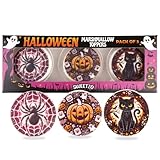 Halloween Marshmallow Toppers, Perfect Hot Cocoa Toppings or Dessert Decorating Candy, Festive Designs, 3 Count