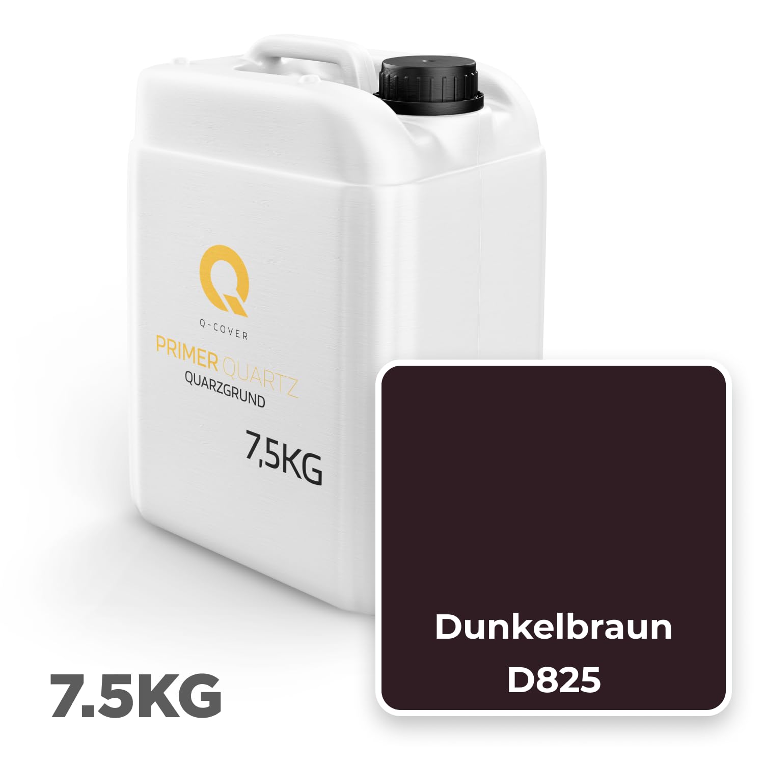 Quarzgrund für Dekorativer Putz mit Mica Dunkelbraun D825 7,5KG | Acrylatdispersion Grundiermittel Innen & Außen für Wände und Decken Grundierung Schutz Mosaikputz ca. 0,3-0,4 KG/m2