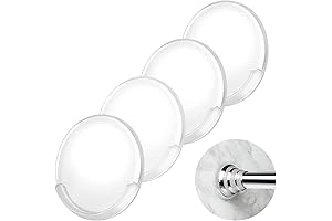 No-Slip Adhesive Shower Curtain Rod Holder (4 Pack)