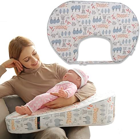 BABESTELLAR Natural Incline Nursing Pillow for Breastfeeding | Baby Bottle Feeding Pillow, Breastfeeding Pillow | Adjustable Baby Nursing Pillow