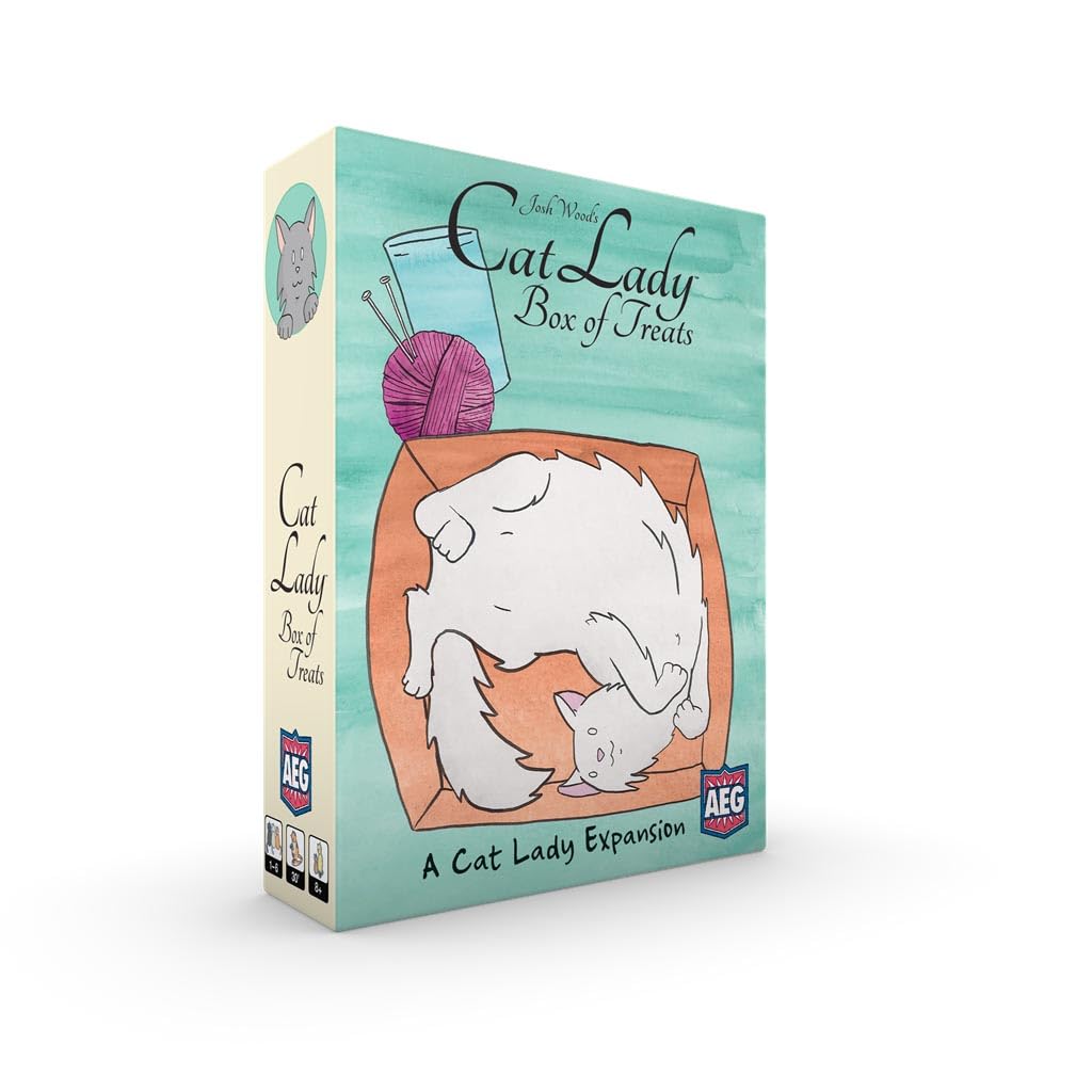 AEG Cat Lady: Box of Treats Expansion | New Challenges Await | Family Card Drafting Game | 2-4 Players | Ages 10+ | Easy to Learn | 30 Minute Playtime