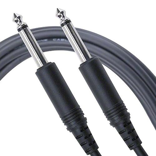 Mogami Pure Patch PP-06 Cable de audio profesional, conectores macho TS desequilibrados de 14 pulgadas, contactos de níquel, conectores rectos, 6