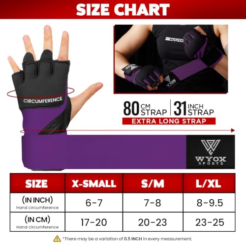 Image of WYOX Boxing Wraps MMA Gloves Inner Boxing Gloves for Women & Men - EZ-Off & On - Thick Knuckle Padding - Breathable Fabric