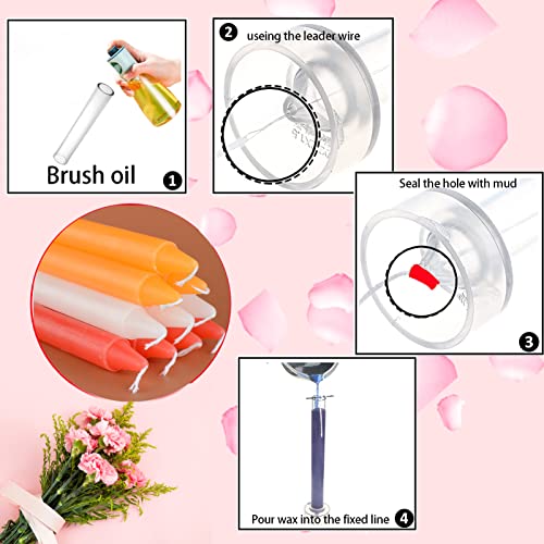 Lvqing2 Pillar Candle Molds - Plastic Cylinder Candle Molds - Taper Candle Molds - Candle Making Molds. Wicks, A Mold Sealer And 2 Wick Holders Are Included As Gifts. (Combination2) #TOP4