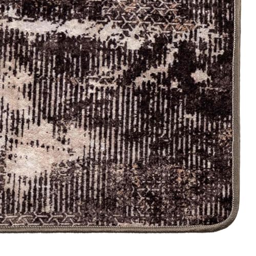 Tapis de passage lavable en machine noir Marsa antidérapant