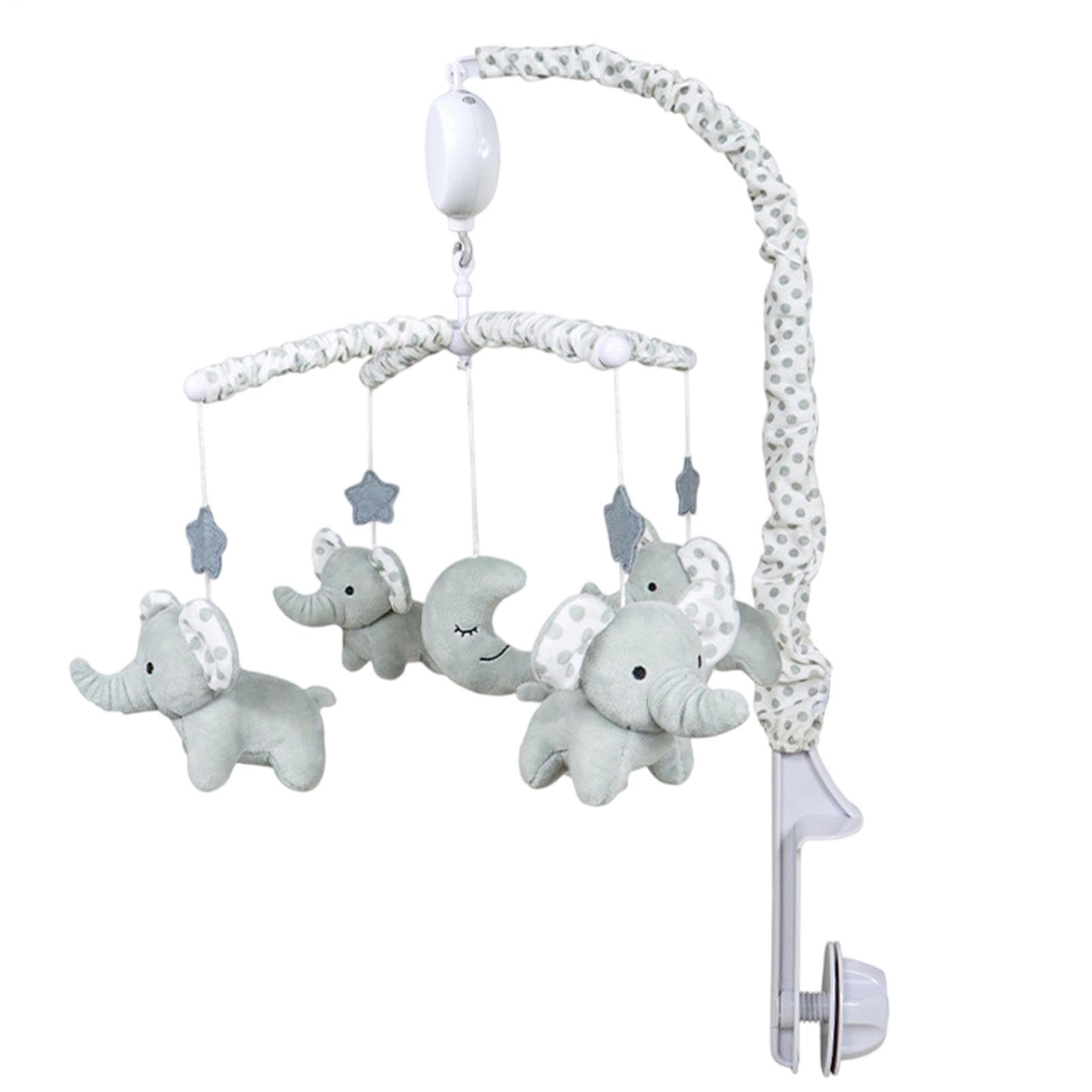 Crib Mobile - 73x33cm | Plush Elephant Musical Crib Mobile | Soft Toy | Bedtime Nursery Rotator |, Hanging Sensory For Girls, Boys, Room, Playtime, Sleep, And Relaxati