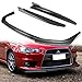 Q1-TECH, 5-Piece Front Bumper Lip + Side Skirt Rocker Winglet Canard Diffuser Wing Compatible with 2008-2015 Mitsubishi Lancer Evolution EVO X, Front Lip Spoiler Body Splitter (Painted Carbon)
