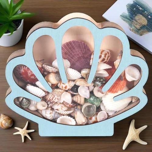 Boîte de collection de coquillages en bois pour un centre de table - 7