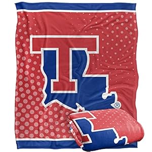 Louisiana Tech Bulldogs Blanket, 50″ x 60″, Logo Dots, Silky Touch Super Soft Throw