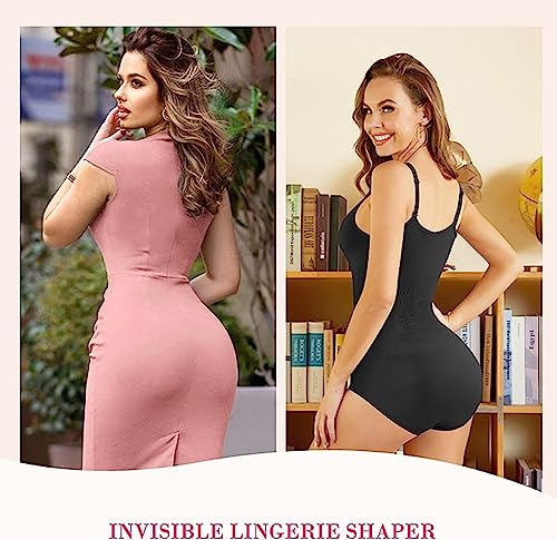 Image of Bodysuit for Women, Tummy Control Bodysuit with Adjustable Straps, Seamless Snatched Body Shaper(ED019)